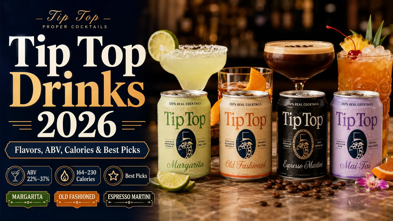 Tip Top Drinks 2026: Flavors, ABV, Calories & Best Picks
