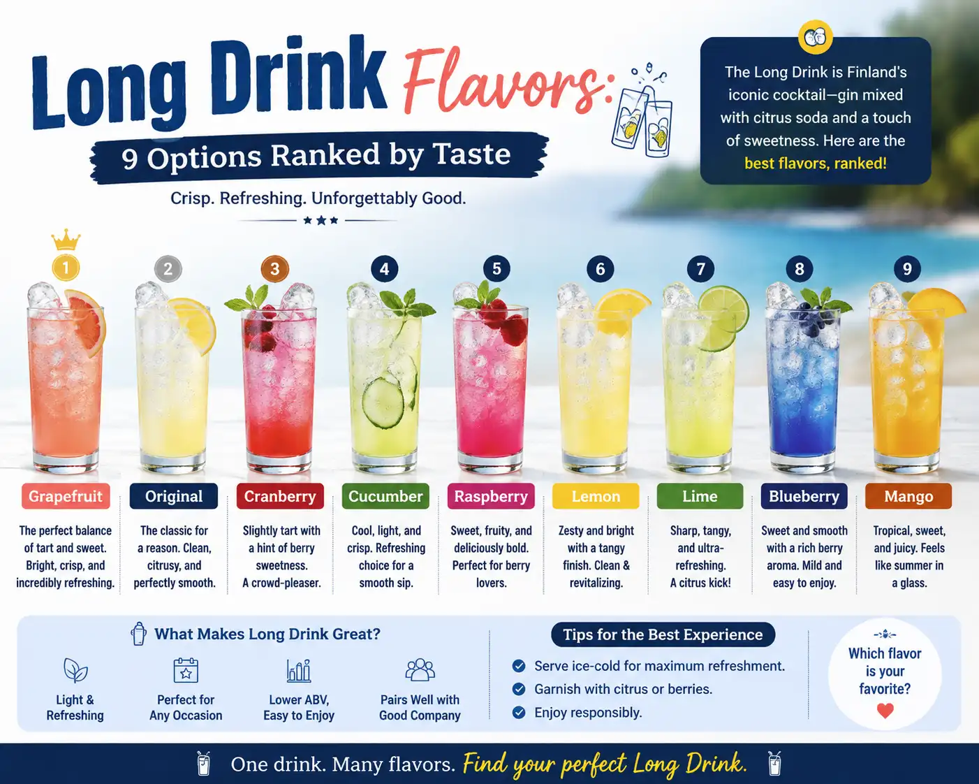 Long Drink Flavors: 9 Options Ranked by Taste