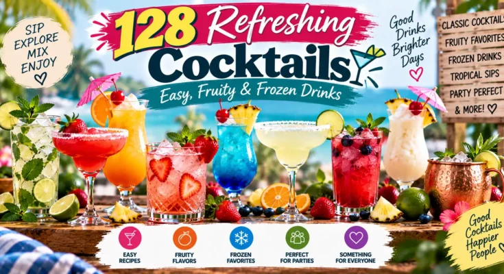 128 Refreshing Cocktails: Easy, Fruity & Frozen Drinks
