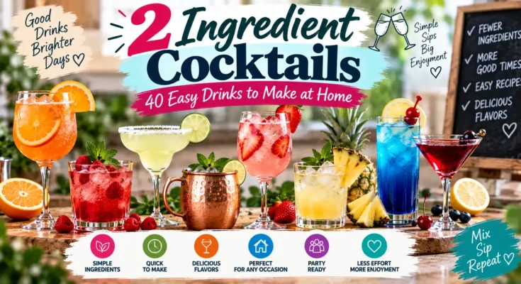 2 Ingredient Cocktails: 40 Easy Drinks to Make at Home