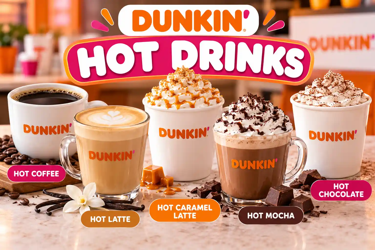Dunkin Hot Drinks