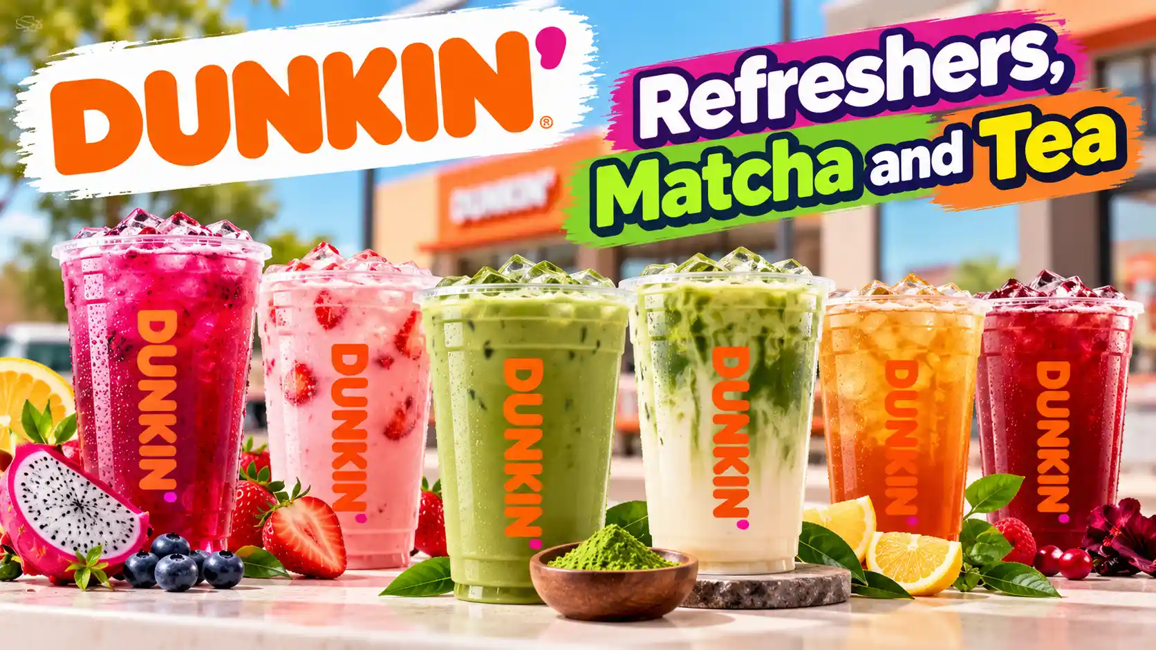 Dunkin Refreshers, Matcha and Tea