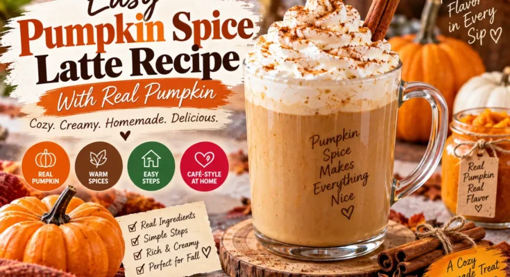 Easy Pumpkin Spice Latte Recipe With Real Pumpkin