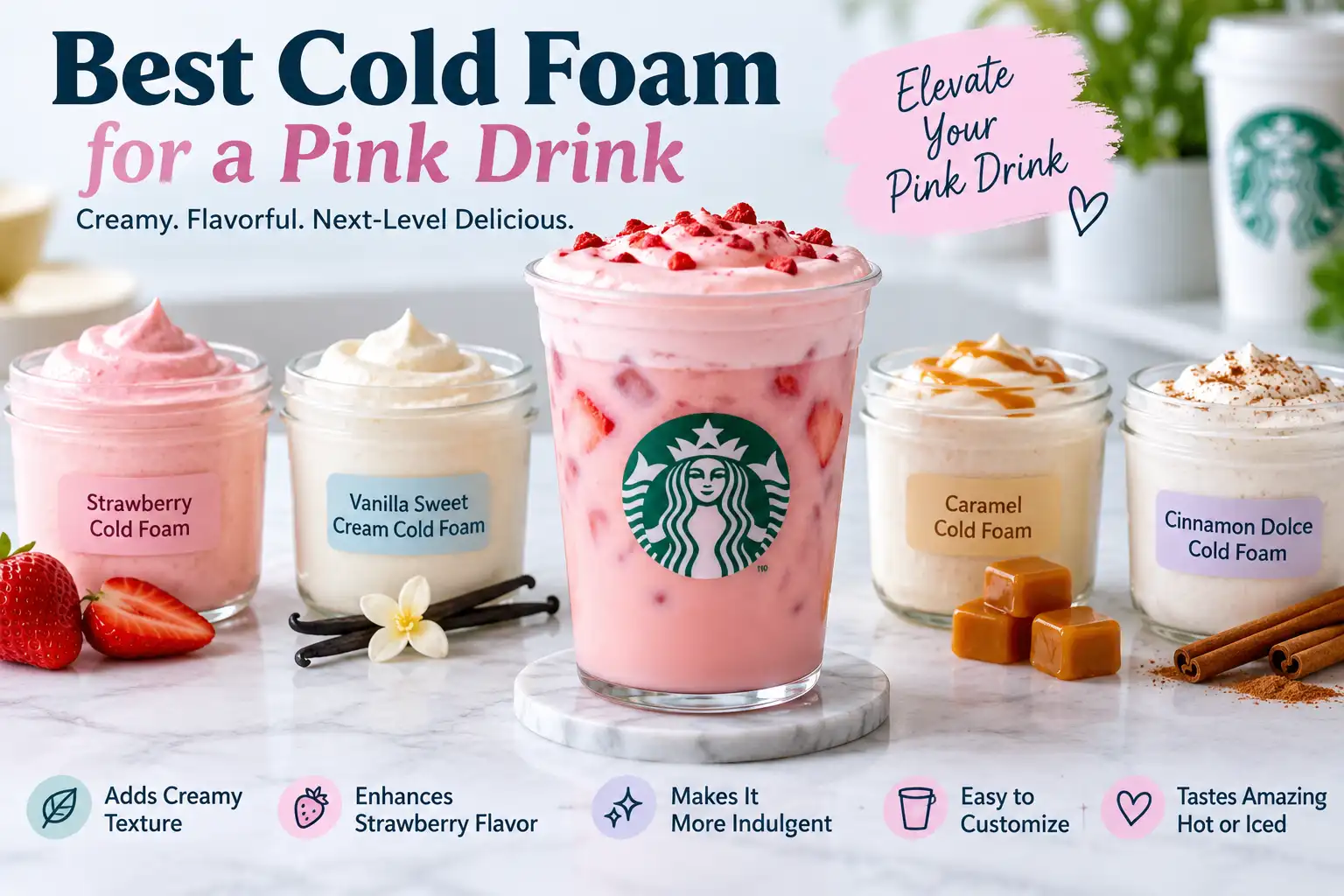 Best Cold Foam for a Pink Drink