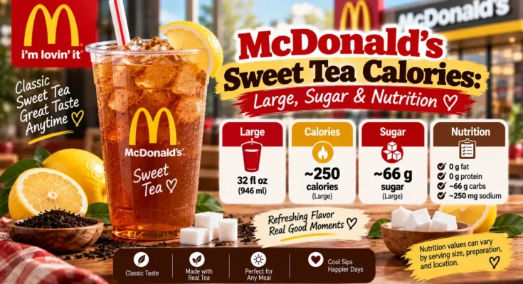 McDonald's Sweet Tea Calories: Large, Sugar & Nutrition
