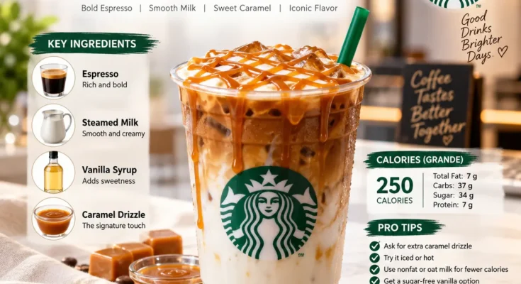 Caramel Macchiato: Starbucks Ingredients, Recipe, Calories & Tips