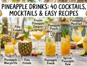 Pineapple Drinks: 40 Cocktails, Mocktails & Easy Recipes