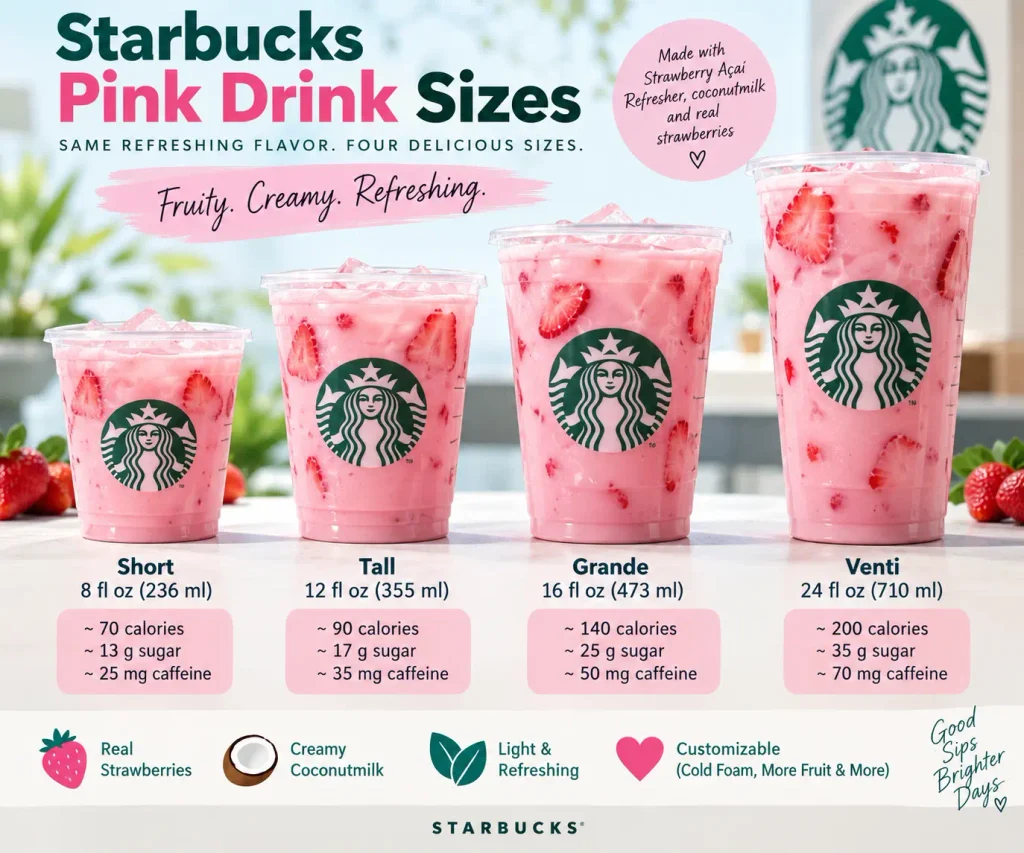 Starbucks Pink Drink Sizes
