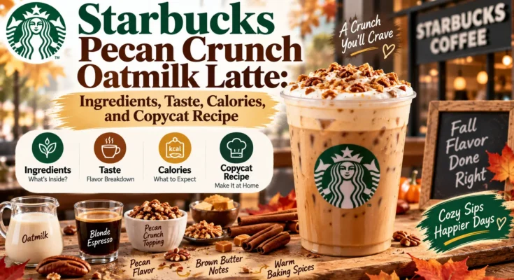 Starbucks Pecan Crunch Oatmilk Latte: Ingredients, Taste, Calories, and Copycat Recipe
