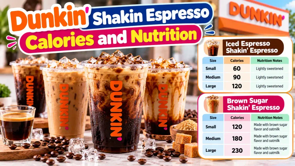 Dunkin Shakin Espresso Calories and Nutrition