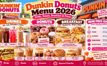 Dunkin Donuts Menu 2026: Drinks, Donuts, Breakfast & Prices