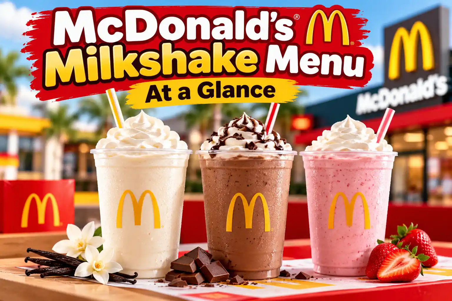 McDonald's Milkshake Menu at a Glance