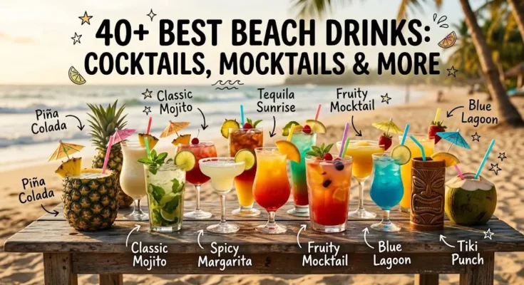 40+ Best Beach Drinks: Cocktails, Mocktails & More