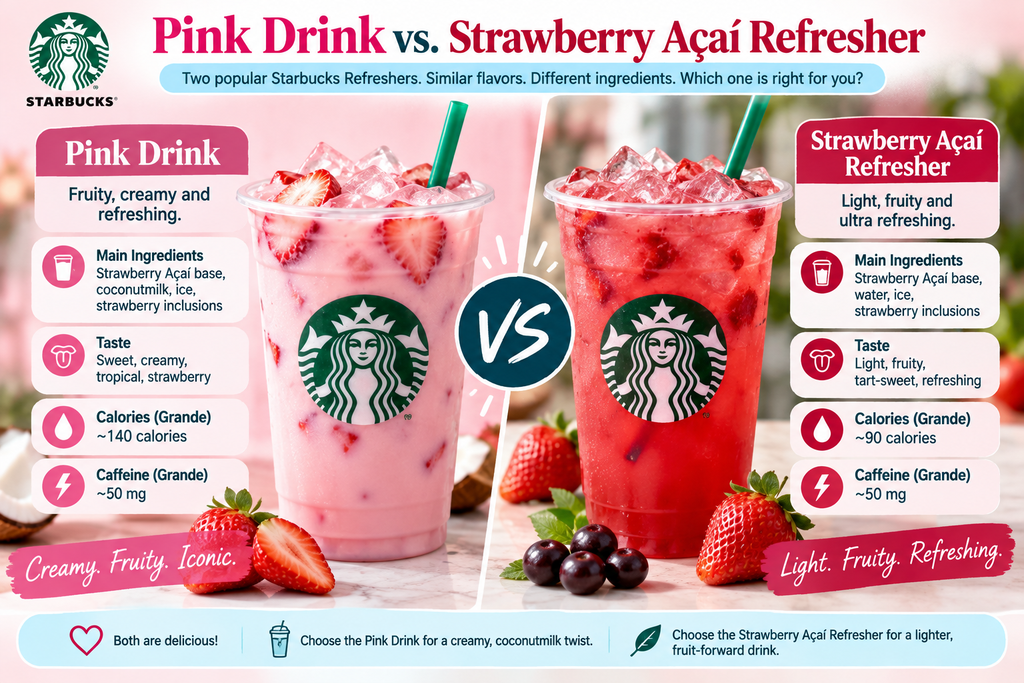 Pink Drink vs. Strawberry Açaí Refresher