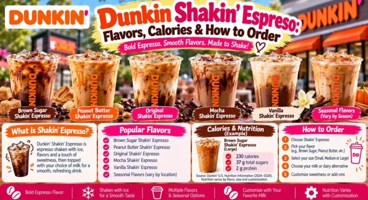 Dunkin Shakin Espresso: Flavors, Calories & How to Order